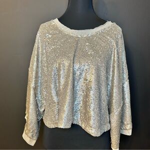 Free People Champagne Dreams Sequin Top